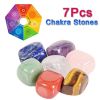 7 Pieces Natural Chakra Tumbled Stone Gemstone Rock Mineral Irregular Crystal Polish Healing Meditation for Feng Shui Decor