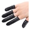 500 Pcs Disposable Finger Cots Latex Rubber Fingertips Protective Finger Gloves for Jewelry Cleaning Painting Crafting, Black